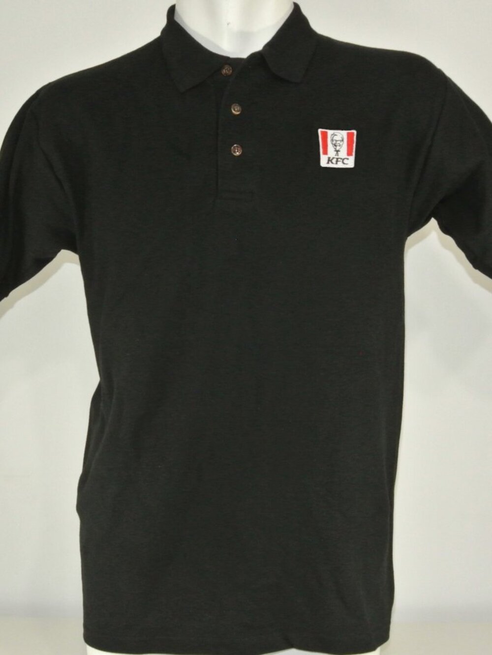 KFC Kentucky Fried Chicken Black Polo Shirt Employee Uniform Size XL